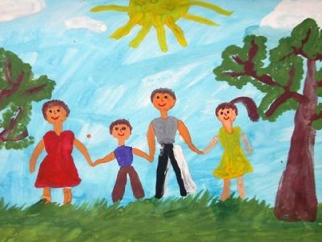 Рисунки на тему моя семья на конкурсе Рисунки на тему моя семья на конкурсе
